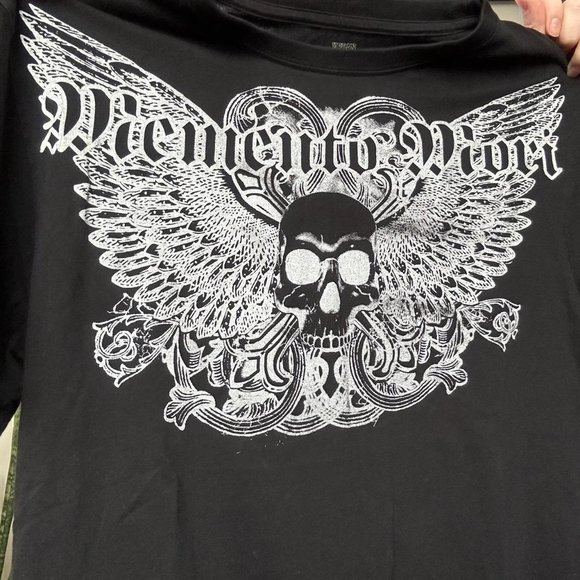 Cyber y2k Affliction Style Skull Wing Oversized T-Shirt - Picture 4 of 4